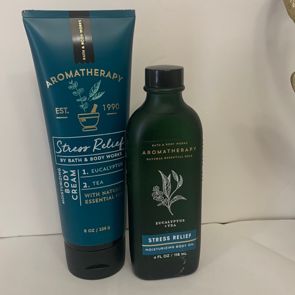 BBW aromatherapy stress relief eucalyptus and tea